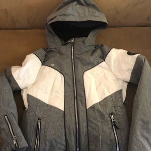 Obermeyer Ski jacket. Teen Large (14/16). Girls. Grey and white.